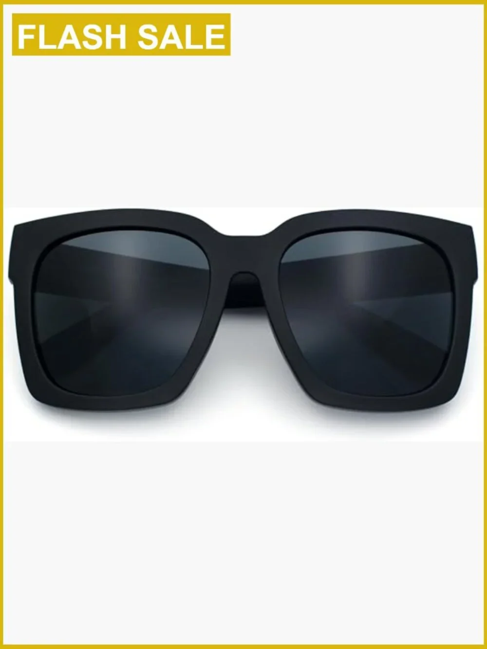 Oversized Thick Frame Sunglasses Horned Rim Square UV400 Protection
